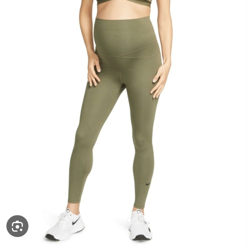 Nike Olive Green High-Waist Leggings